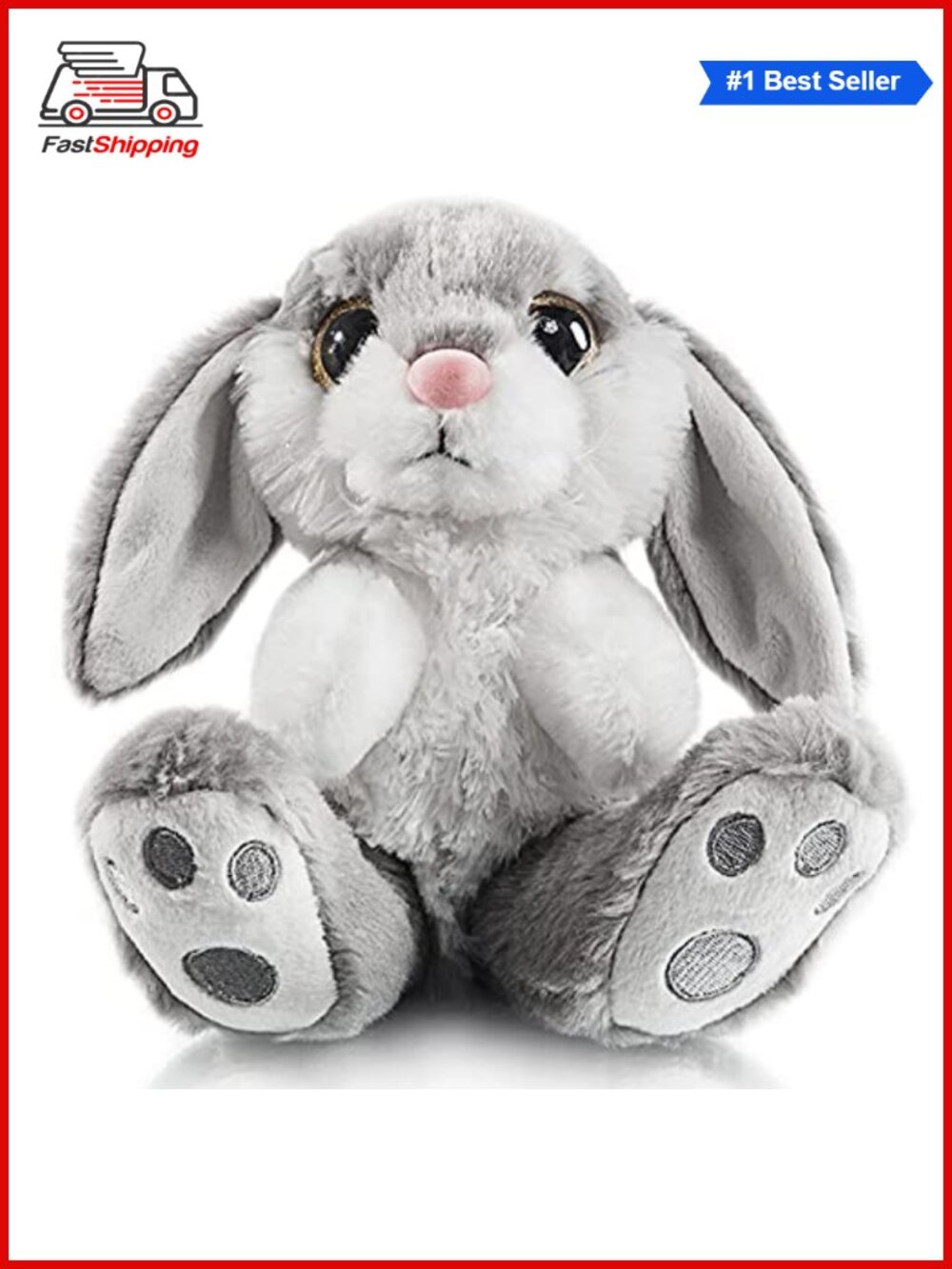 Plush Bunny Rabbit Stuffed Animal 8.5 Inch Soft Polyester Kids Easter Gift